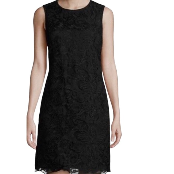 KARL LAGERFELD PARIS BLACK EMBROIDERED COCKTAIL DRESS - Picture 16 of 16